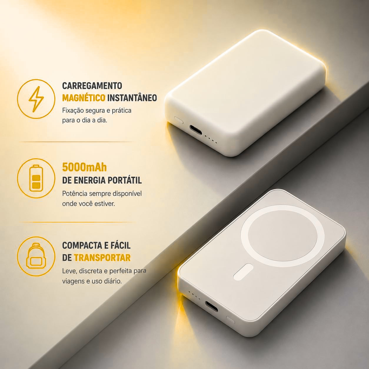 Power Bank Magnético Inalambrico
